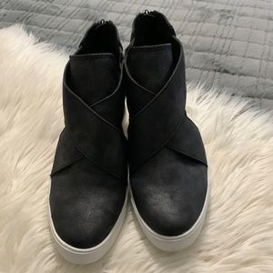 Ladies size 8 wedge sneakers